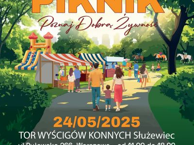 Plakat z informacjami dotyczącymi pikniku organizowanego przez MINROL