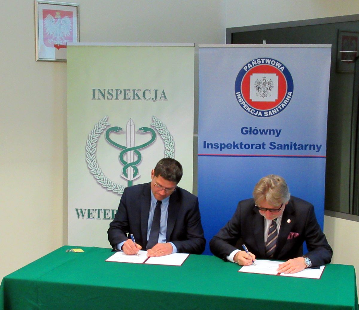 Podpisanie Porozumienia ramowego pomiędzy Głównym Inspektorem Sanitarnym i Głównym Lekarzem Weterynarii