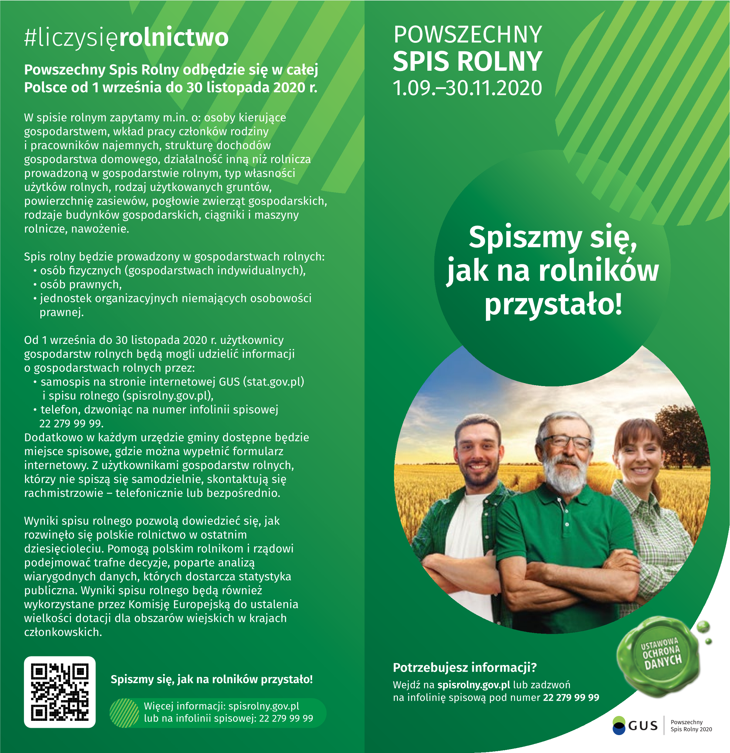 Powszechny Spis Rolny 2020 - ulotka