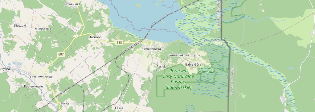  Siemianówka - grafika Openstreetmaps