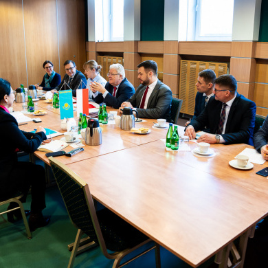 Strona polska podczas rozmów z ambasadorem Kazachstanu Alimem Kirabaewem (fot. MRiRW)