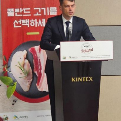 Wiceminister Michał Kołodziejczak podczas wystapienia (fot. MRiRW)